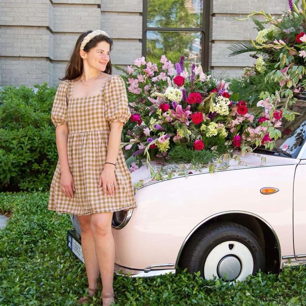 Madewell Gingham Mini Short-Sleeve Dress